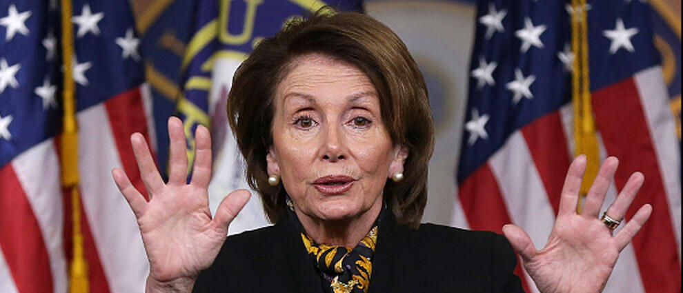 WASHINGTON, DC - MARCH 19:  House Minority Leader Nancy Pelosi (D-CA) answers questions during her weekly press conference at the U.S. Capitol on March 19, 2015 in Washington, DC. Pelosi answered questions on the Republican budget, Hillary Clinton's email