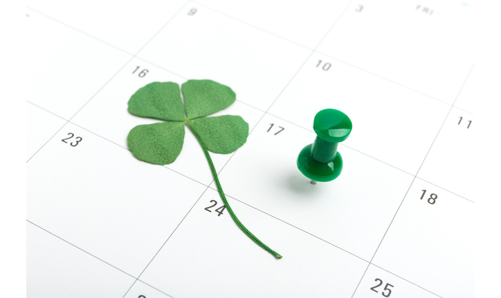 st patricks day on march calendar pin.