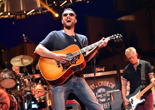 LAS VEGAS, NV - SEPTEMBER 20:  Musician Eric Church performs onstage during the 2014 iHeartRadio Music Festival at the MGM Grand Garden Arena on September 20, 2014 in Las Vegas, Nevada.  (Photo by Kevin Winter/Getty Images for iHeartMedia)