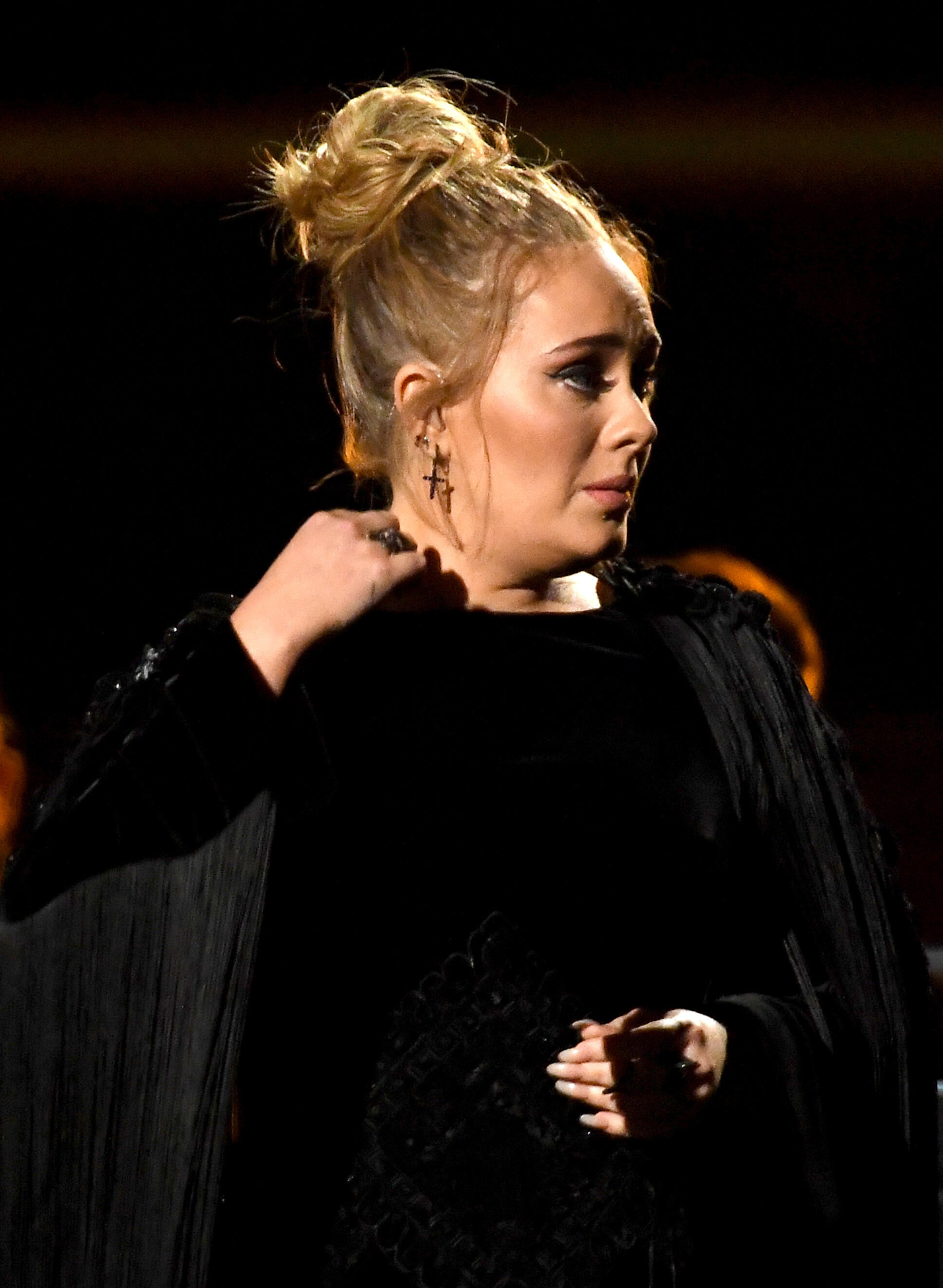 LOS ANGELES, CA - FEBRUARY 12:  Singer Adele performs onstage during The 59th GRAMMY Awards at STAPLES Center on February 12, 2017 in Los Angeles, California.  (Photo by Kevork Djansezian/Getty Images)