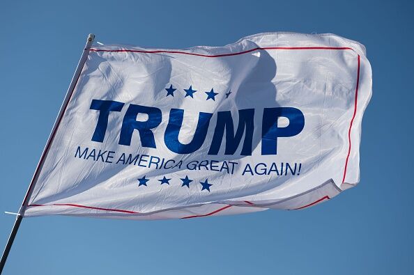 Trump Flags flying on Parade Boats