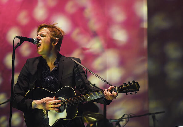 AUSTIN, TX - MARCH 19:  Guitarist/vocalist Britt Daniel of Spoon performs during the 2015 SXSW Music, Film + Interactive Festival at Auditorium Shores on March 19, 2015 in Austin, Texas.  (Photo by Michael Loccisano/Getty Images for SXSW)