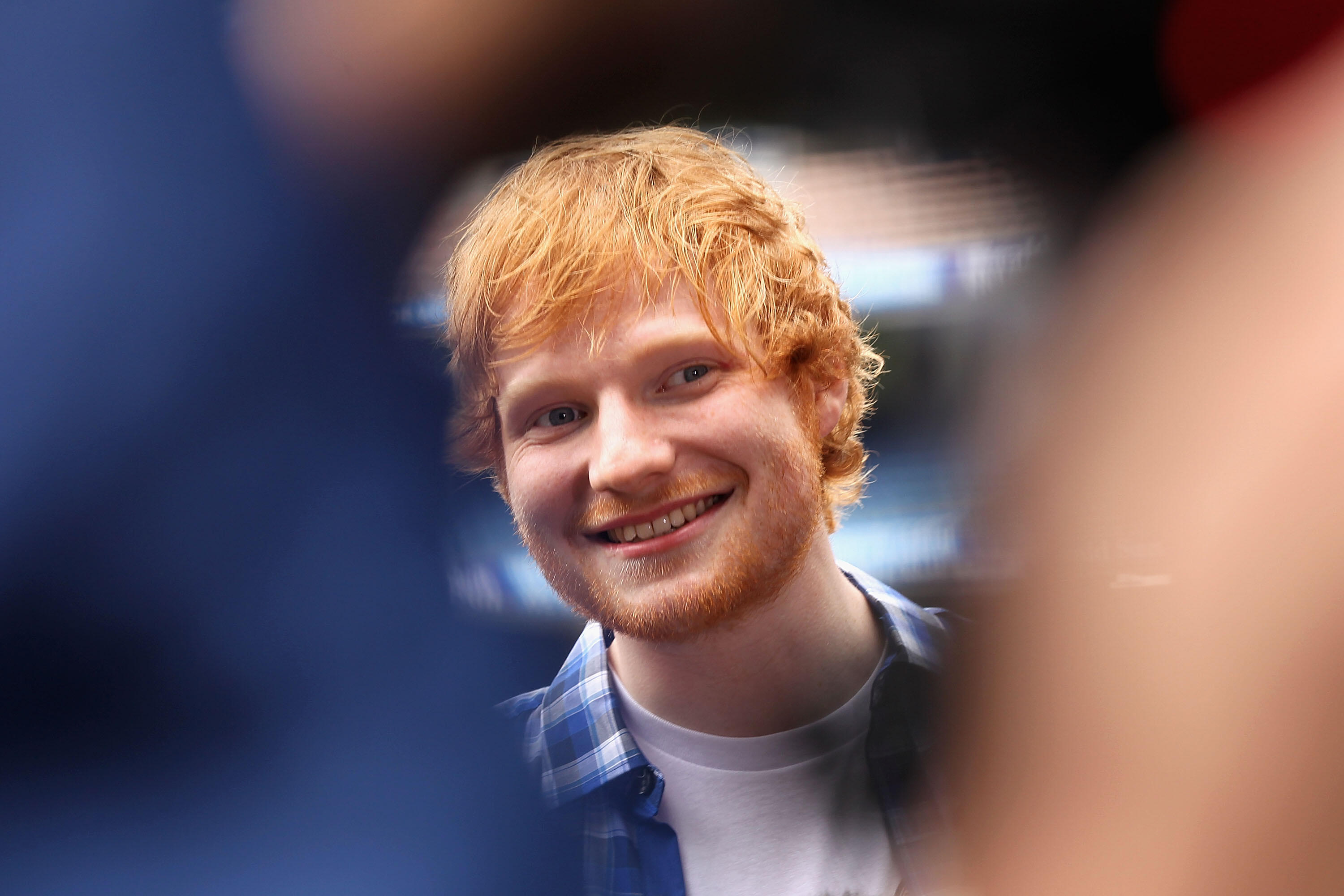 MELBOURNE, AUSTRALIA - SEPTEMBER 25:  Ed Sheeran speaks to the media during a press conference ahead of the AFL Grand Final at Melbourne Cricket Ground on September 25, 2014 in Melbourne, Australia.  (Photo by Robert Prezioso/Getty Images)