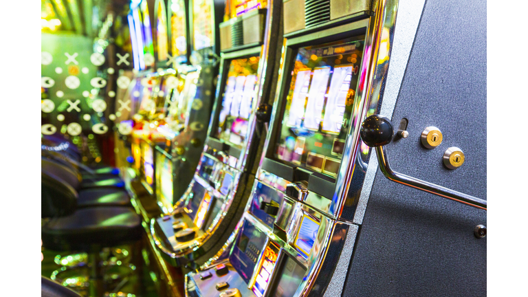 Slot machines in a casino