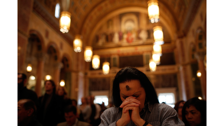 Archbishop of Washington Cardinal Wuerl Celebrates Ash Wednesday Mass At DC's Cathedral Of St. Matthew The Apostle