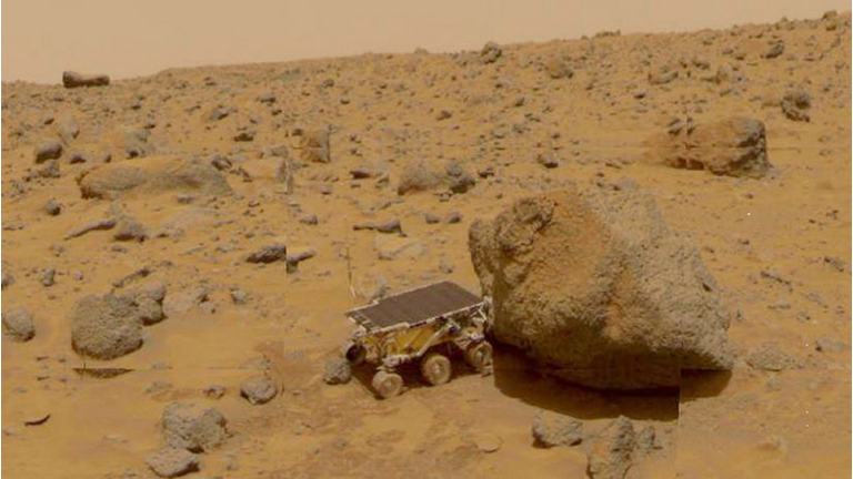 NASA Pathfinder Sojourner Rover On Mars