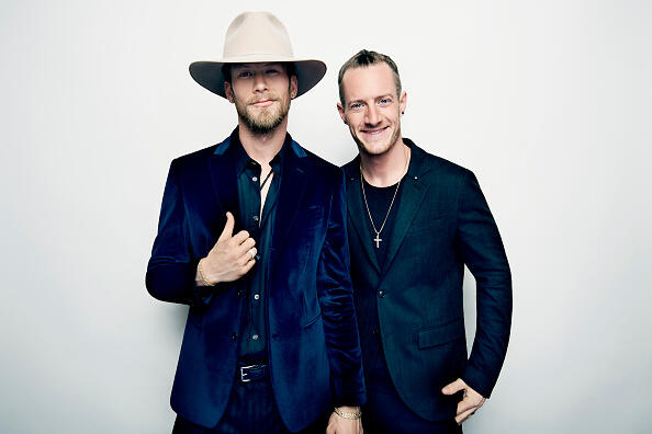 Musicians Brian Kelley and Tyler Hubbard of Florida Georgia Line pose in the press room during the 2016 American Music Awards at Microsoft Theater on November 20, 2016 in Los Angeles, California.  (Photo by Mike Windle/AMA2016/Getty Images for dcp)