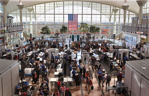 TSA Screens Passengers At Denver International Airport