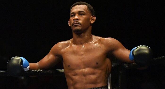 READING, PA - SEPTEMBER 09: Daniel Jacobs looks on while after knocking down Sergio Mora during the WBA Middleweight Championship on September 9, 2016 in Reading, Pennsylvania. (Photo by Drew Hallowell/Getty Images)