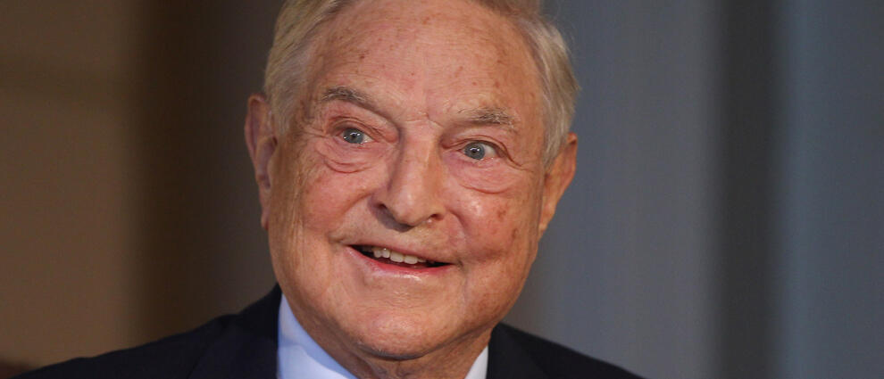 BERLIN, GERMANY - SEPTEMBER 10:  Billionaire investor George Soros speaks on 