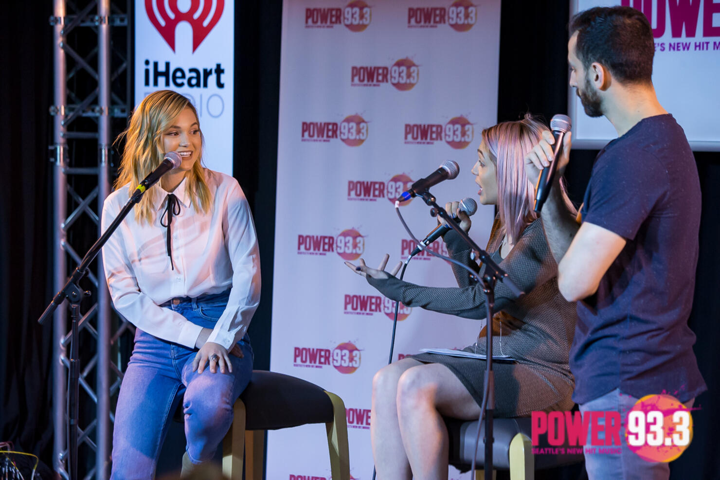 Olivia Holt in the POWER 93.3 VIP Lounge