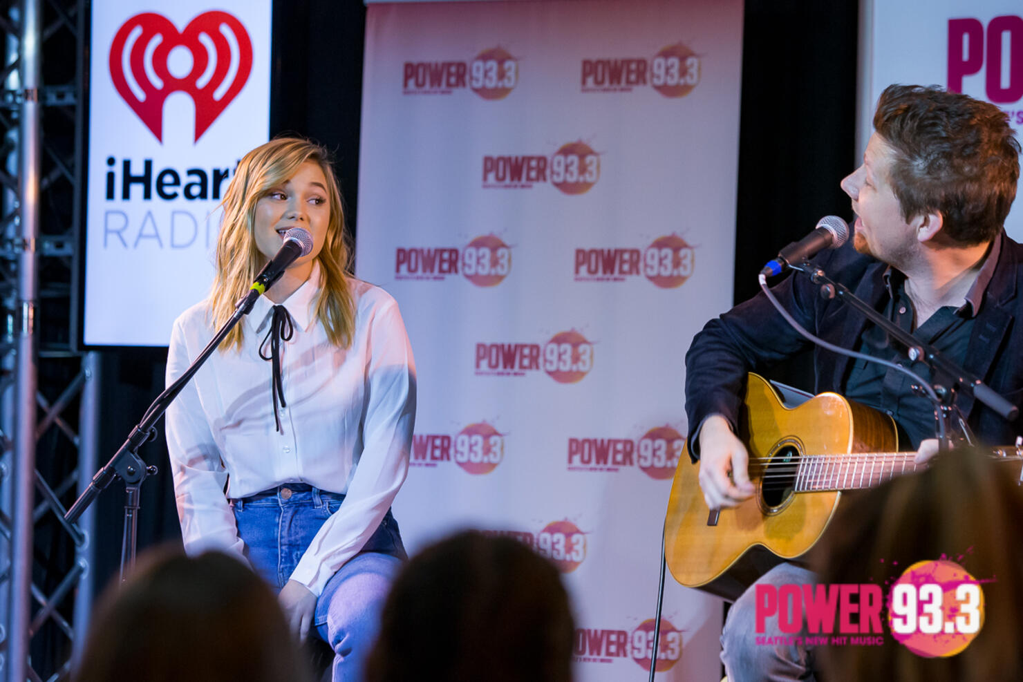 Olivia Holt in the POWER 93.3 VIP Lounge