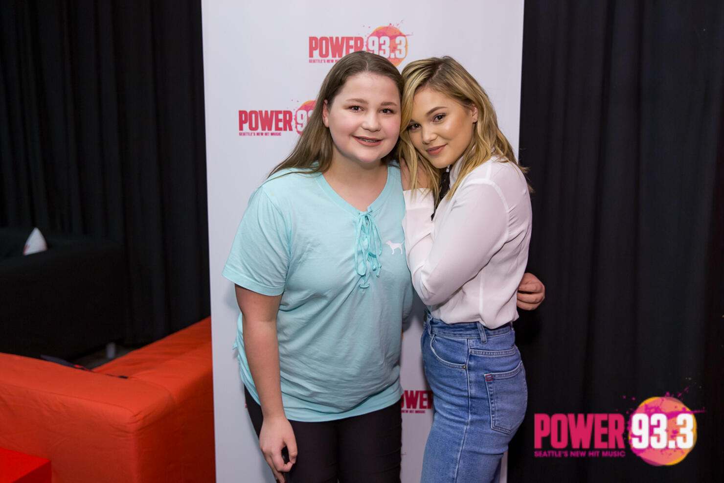 Olivia Holt in the POWER 93.3 VIP Lounge