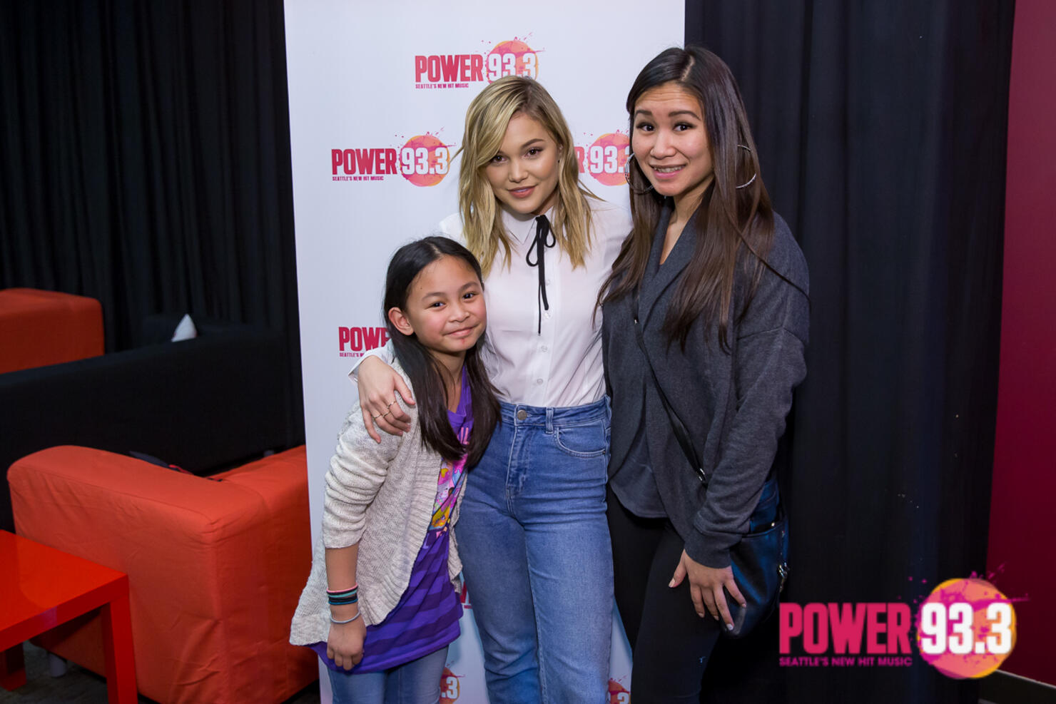 Olivia Holt in the POWER 93.3 VIP Lounge