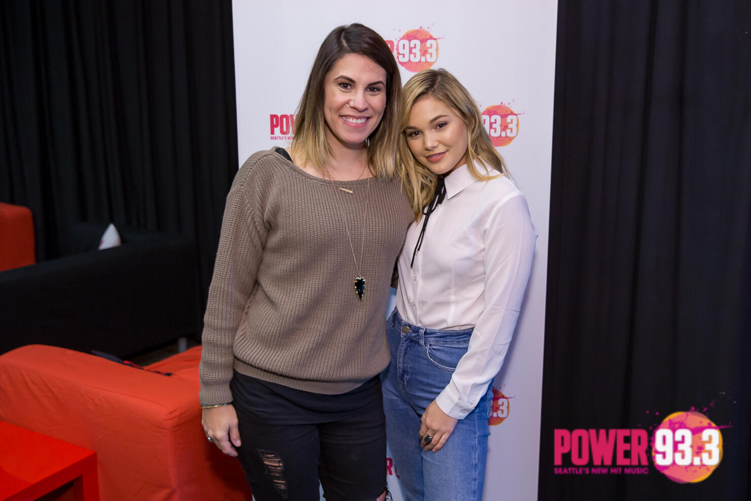 Olivia Holt in the POWER 93.3 VIP Lounge