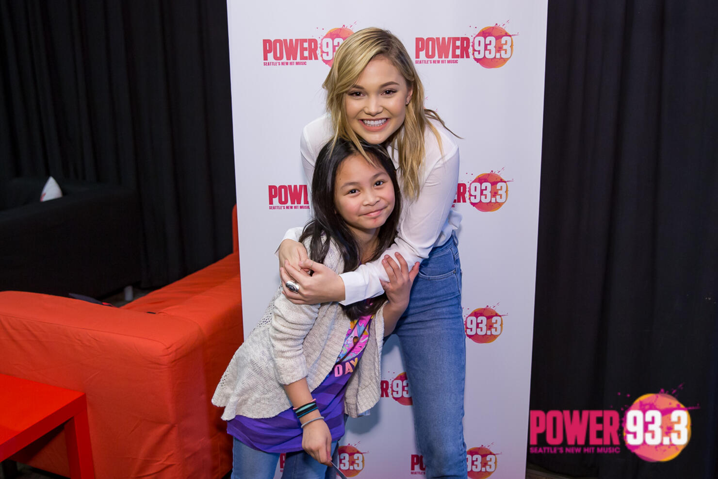 Olivia Holt in the POWER 93.3 VIP Lounge