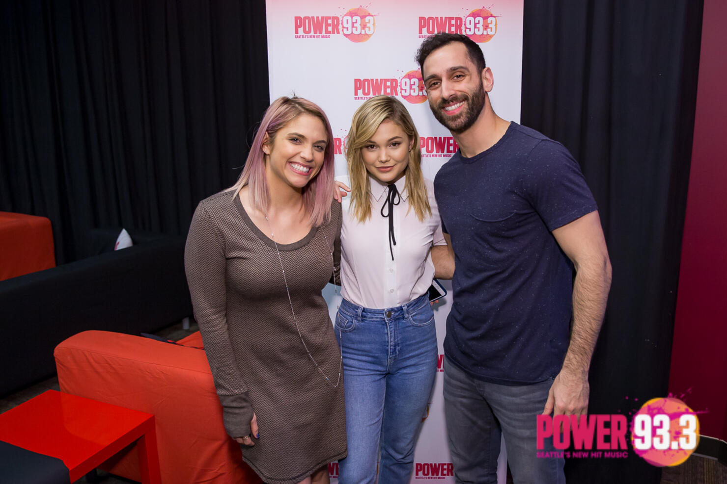 Olivia Holt in the POWER 93.3 VIP Lounge