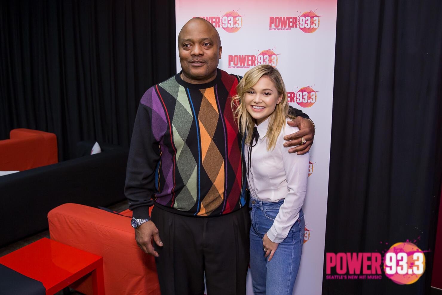 Olivia Holt in the POWER 93.3 VIP Lounge