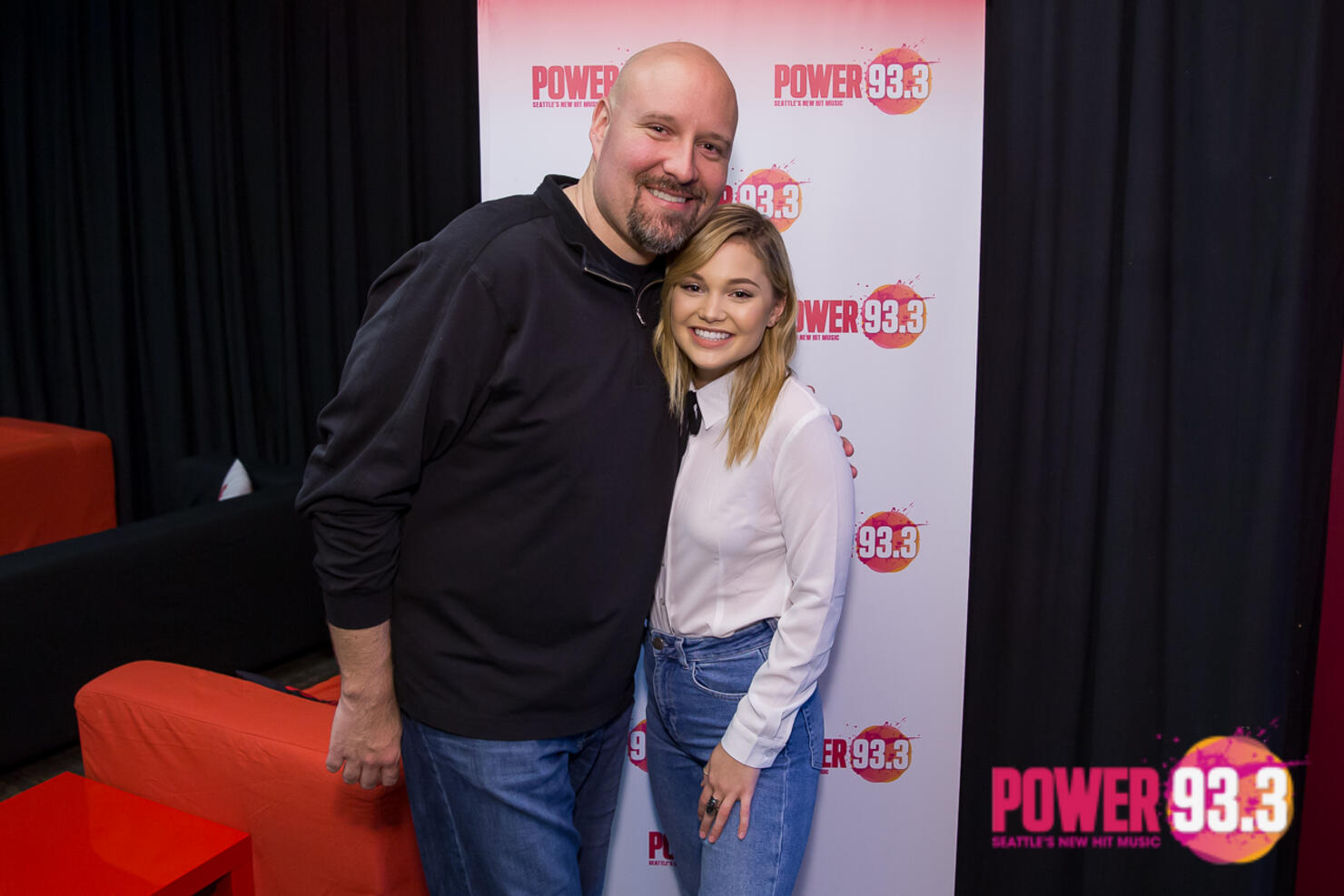 Olivia Holt in the POWER 93.3 VIP Lounge