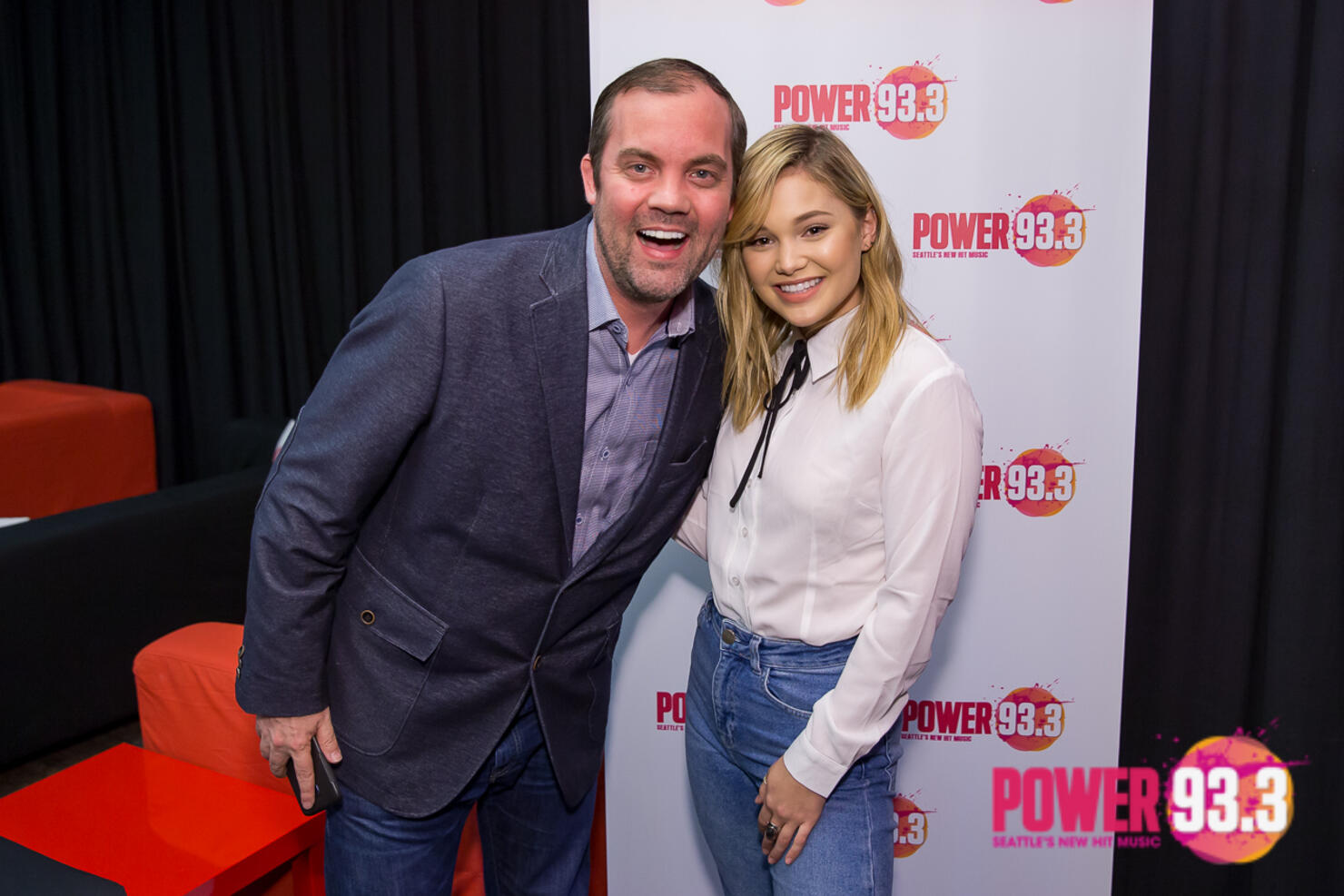 Olivia Holt in the POWER 93.3 VIP Lounge
