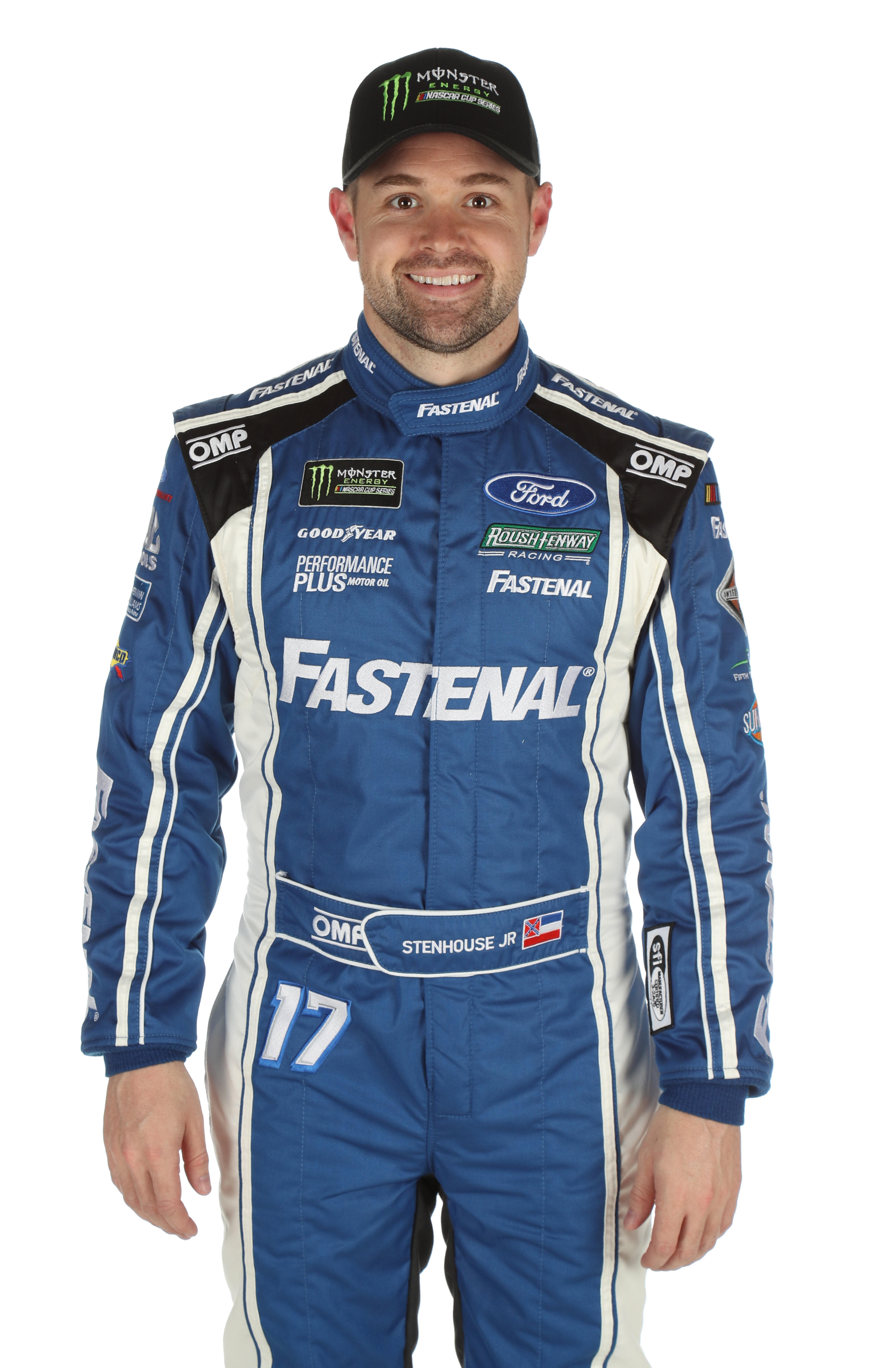 CHARLOTTE, NC - JANUARY 24:  Monster Energy NASCAR Cup Series driver Ricky Stenhouse Jr. poses for a photo during the 2017 Media Tour at the Charlotte Convention Center on January 24, 2017 in Charlotte, North Carolina.  (Photo by Chris Graythen/Getty Imag