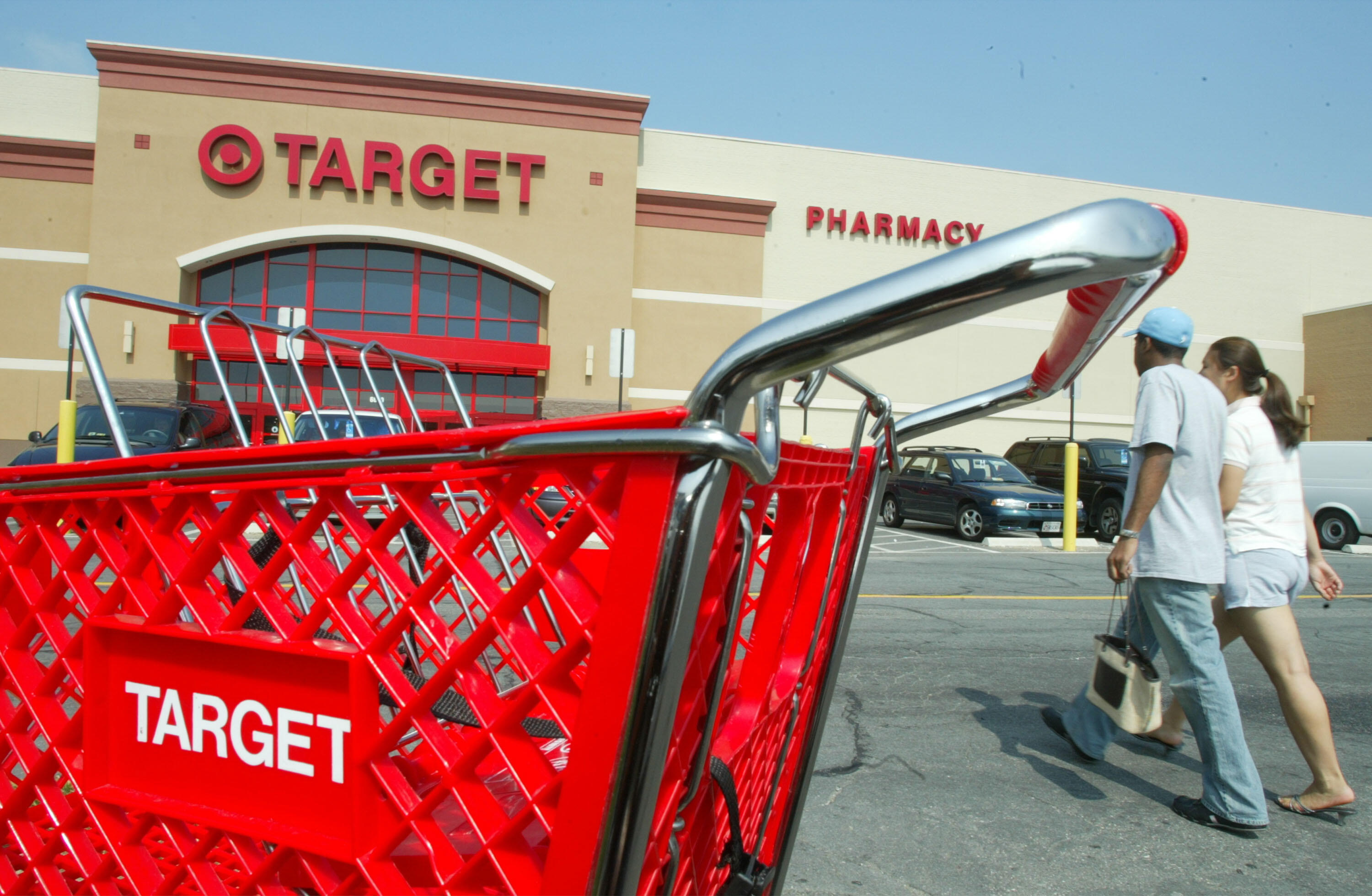 SPRINGFIELD, VA - AUGUST 14:  Customers walk outside a Target store August 14, 2003 in Springfield, Virgina. Target Corp. reported a four percent increase in second-quarter profits.   (Photo by Alex Wong/Getty Images)