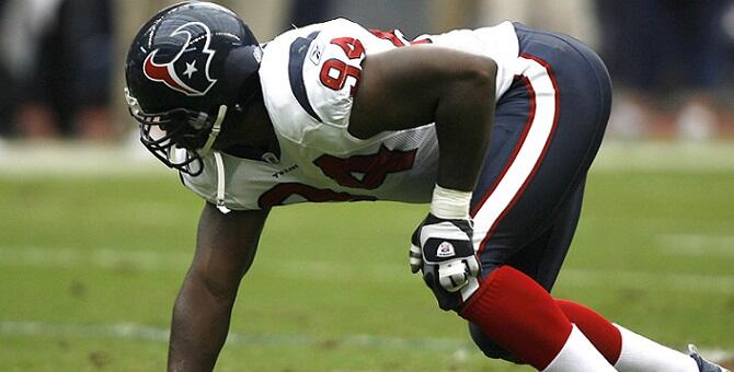 N.D. Kalu of the Houston Texans during a game between the Houston Texans and Miami Dolphins at Reliant Stadium in Houston, Texas on October 1, 2006.  The Texans won 17-5. (Photo by Bob Levey/NFLPhotoLibrary)