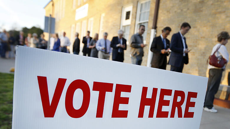 FORT WORTH, TX - MARCH 1: Voters line up to cast their ballots on Super Tuesday March 1, 2016 in Fort Worth, Texas. 13 states and American Samoa are holding presidential primary elections, with over 1400 delegates at stake. (Photo by Ron Jenkins/Getty Ima