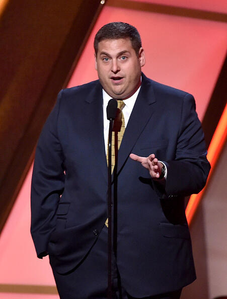 HOLLYWOOD, CA - NOVEMBER 14: Actor Jonah Hill speaks onstage during the 18th Annual Hollywood Film Awards at The Palladium on November 14, 2014 in Hollywood, California.  (Photo by Kevin Winter/Getty Images)