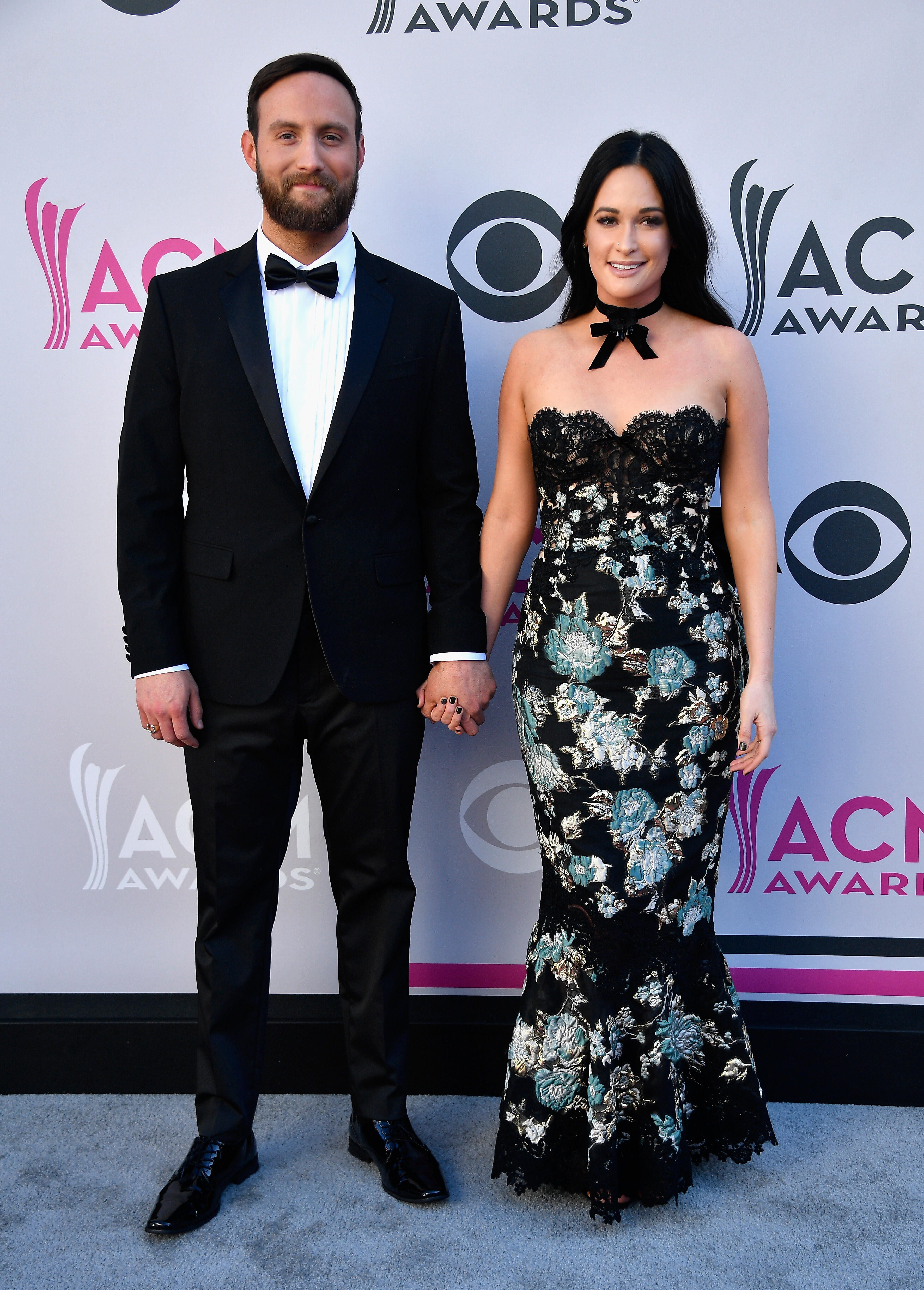 LAS VEGAS, NV - APRIL 02:  Recording artists Ruston Kelly (L) and Kacey Musgraves attend the 52nd Academy Of Country Music Awards at Toshiba Plaza on April 2, 2017 in Las Vegas, Nevada.  (Photo by Frazer Harrison/Getty Images)