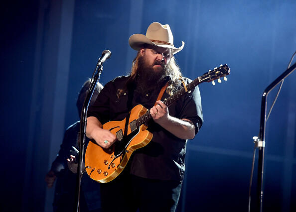 LAS VEGAS, NV - APRIL 02:  Recording artist Chris Stapleton performs onstage during the 52nd Academy Of Country Music Awards at T-Mobile Arena on April 2, 2017 in Las Vegas, Nevada.  (Photo by Kevin Winter/ACMA2017/Getty Images for ACM)
