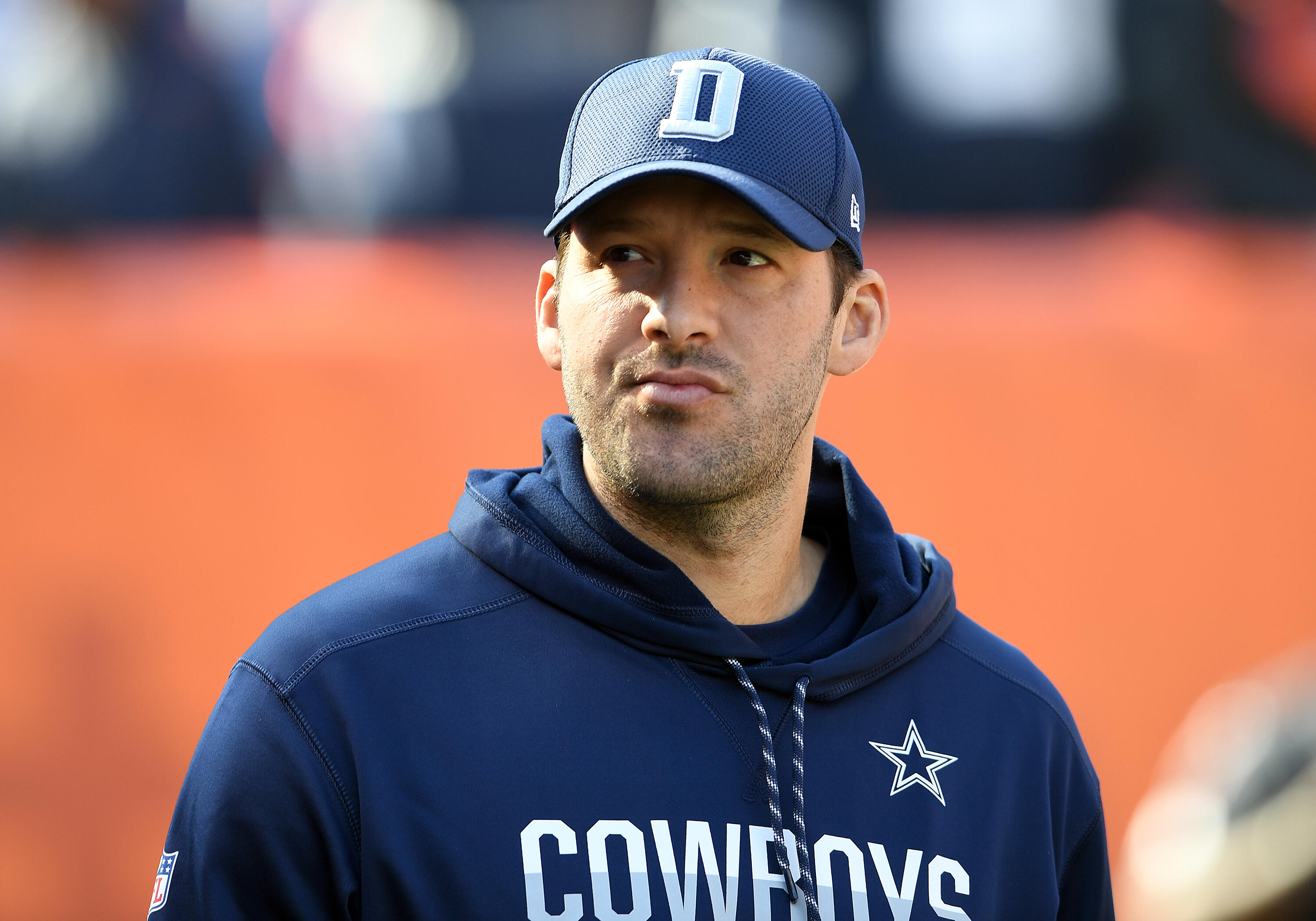 CLEVELAND, OH - NOVEMBER 06:  Tony Romo #9 of the Dallas Cowboys looks on from the sideline in the first half against the Cleveland Browns at FirstEnergy Stadium on November 6, 2016 in Cleveland, Ohio.  (Photo by Jason Miller/Getty Images)