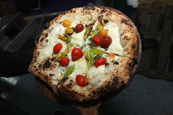 NEW YORK, NY - OCTOBER 13:  Pizza on display at Barilla's Italian Table hosted by Giada De Laurentiis during the Food Network & Cooking Channel New York City Wine & Food Festival Presented By Coca-Cola at Pier 92 on October 13, 2016 in New York City.  (Photo by Cindy Ord/Getty Images for NYCWFF)