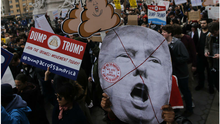 Anti-Trump Rally Held In New York City