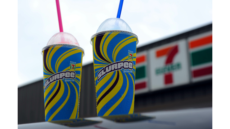 An illustration of Two, 7-Eleven Slurpee