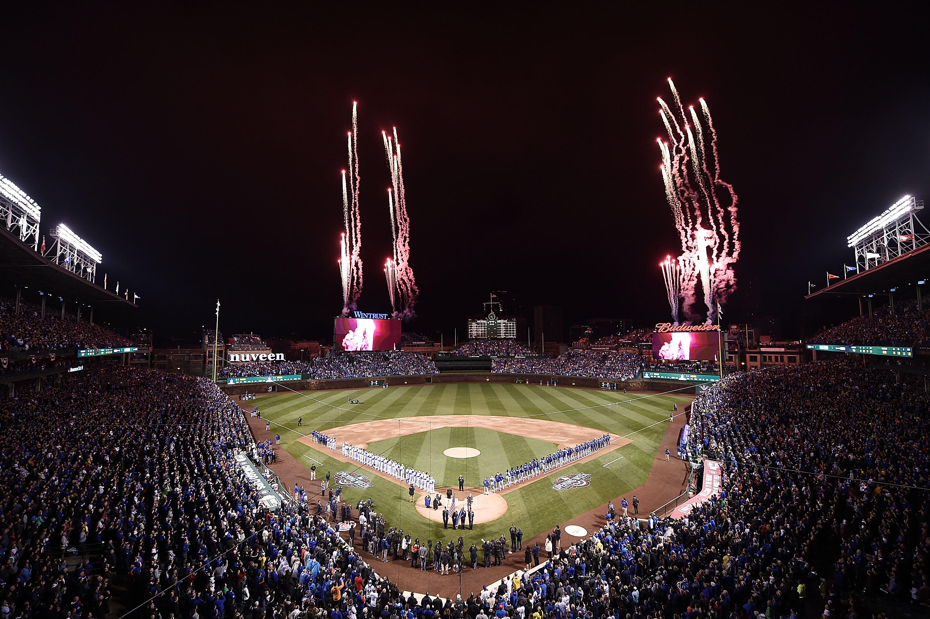 CHICAGO, IL - APRIL 10:  A general view of Wrigley Field prior to the home opener between the Chicago Cubs and the Los Angeles Dodgers on April 10, 2017 in Chicago, Illinois.  (Photo by Stacy Revere/Getty Images)