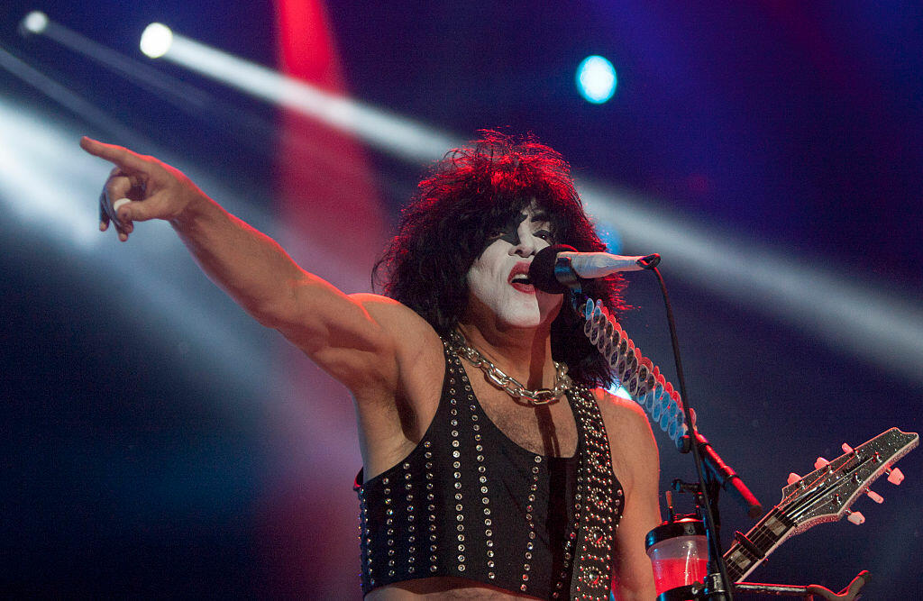 Paul Stanley, vocalist for US rock band Kiss, performs during the Corona Northside 2016 festival in Monterrey, Mexico's Nuevo Leon, on November 12, 2016. / AFP / Julio Cesar Aguilar        (Photo credit should read JULIO CESAR AGUILAR/AFP/Getty Images)