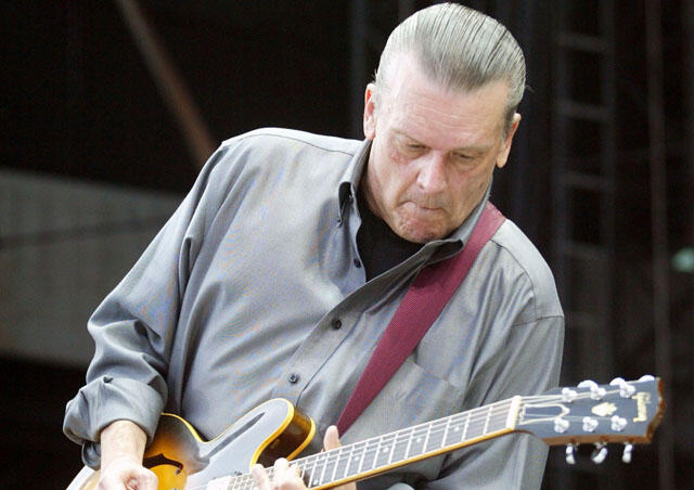 BOSTON - AUGUST 14:  J. Geils of the J. Geils Band performs at Fenway Park on August 14, 2010 in Boston, Massachusetts.  (Photo by John W. Ferguson/Getty Images)