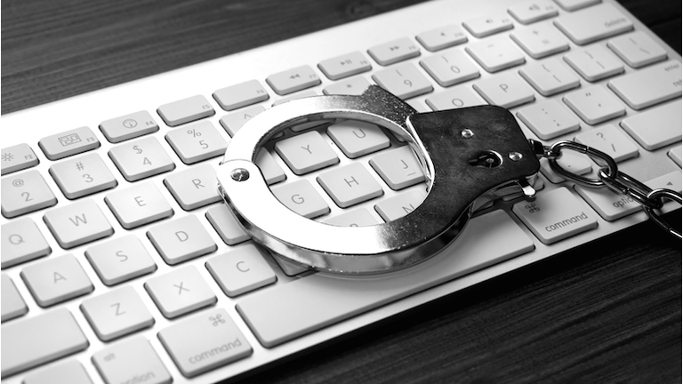 Keyboard with handcuffs