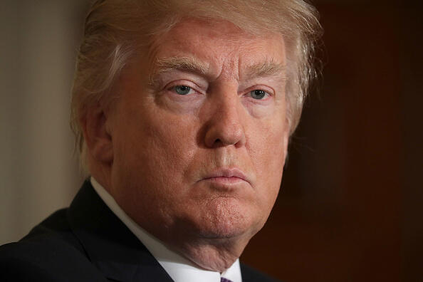 WASHINGTON, DC - APRIL 12:  U.S. President Donald Trump holds a news conference with NATO Secretary General Jens Stoltenberg in the East Room of the White House April 12, 2017 in Washington, DC. Trump reaffirmed the United States' commitment to the North Atlantic alliance and its 
