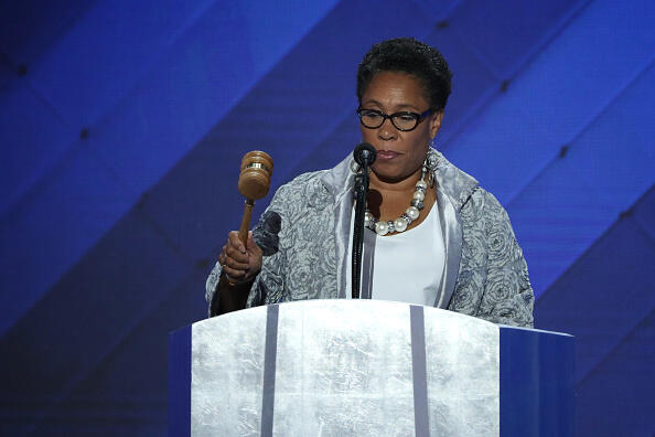 PHILADELPHIA, PA - JULY 28:  U.S. Representative Marcia Fudge (D-OH) bangs the gavel calling to order the fourth day of the Democratic National Convention at the Wells Fargo Center, July 28, 2016 in Philadelphia, Pennsylvania. Democratic presidential candidate Hillary Clinton received the number of votes needed to secure the party's nomination. An estimated 50,000 people are expected in Philadelphia, including hundreds of protesters and members of the media. The four-day Democratic National Convention kicked off July 25.  (Photo by Alex Wong/Getty Images)
