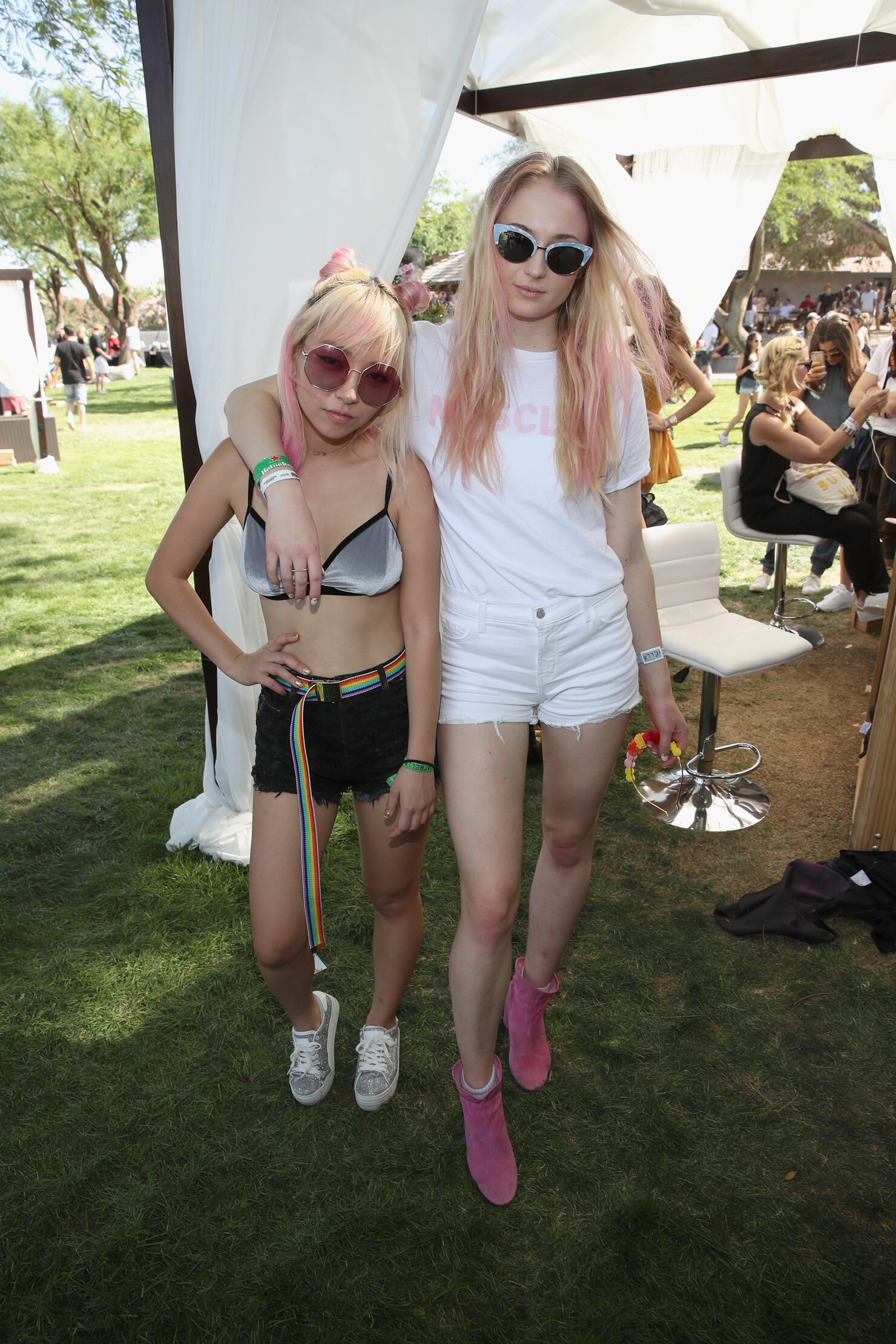 JinJoo Lee and Sophie Turner