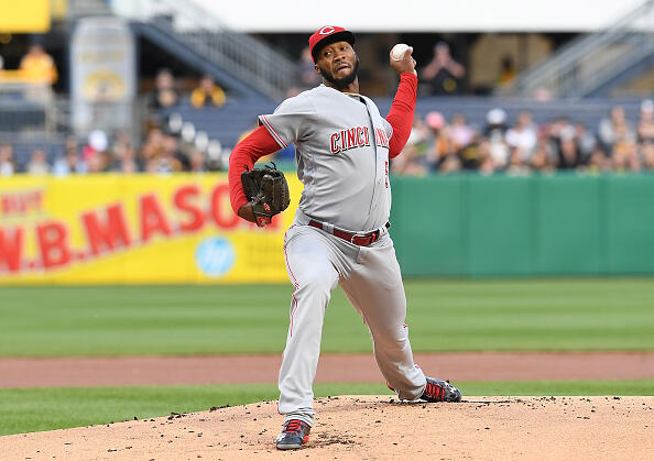 PITTSBURGH, PA - APRIL 12:  Amir Garrett #50 of the Cincinnati Reds delivers a pitch in the first inning during the game against the Pittsburgh Pirates at PNC Park on April 12, 2017 in Pittsburgh, Pennsylvania. (Photo by Justin Berl/Getty Images)