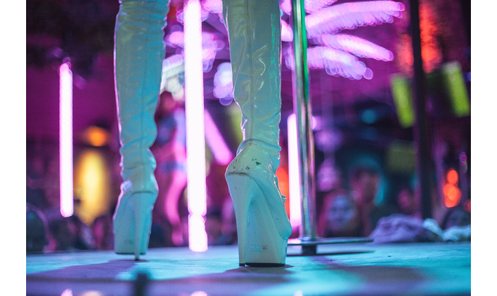 Low Section Of Dancer On Strip Club