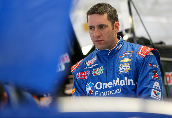 LAS VEGAS, NV - MARCH 10:  Elliott Sadler, driver of the #1 OneMain Financial Chevrolet, stands in the garage area during practice for the NASCAR XFINITY Series Boyd Gaming 300 at Las Vegas Motor Speedway on March 10, 2017 in Las Vegas, Nevada.  (Photo by Jonathan Ferrey/Getty Images)
