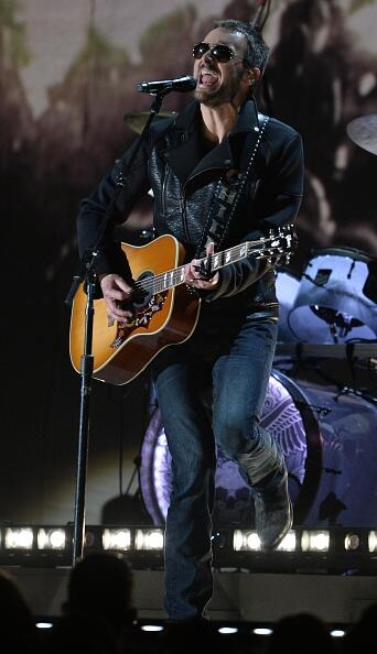 Eric Church performs on stage at the 57th Annual Grammy Awards in Los Angeles February 8, 2015. AFP PHOTO/ROBYN BECK        (Photo credit should read ROBYN BECK/AFP/Getty Images)