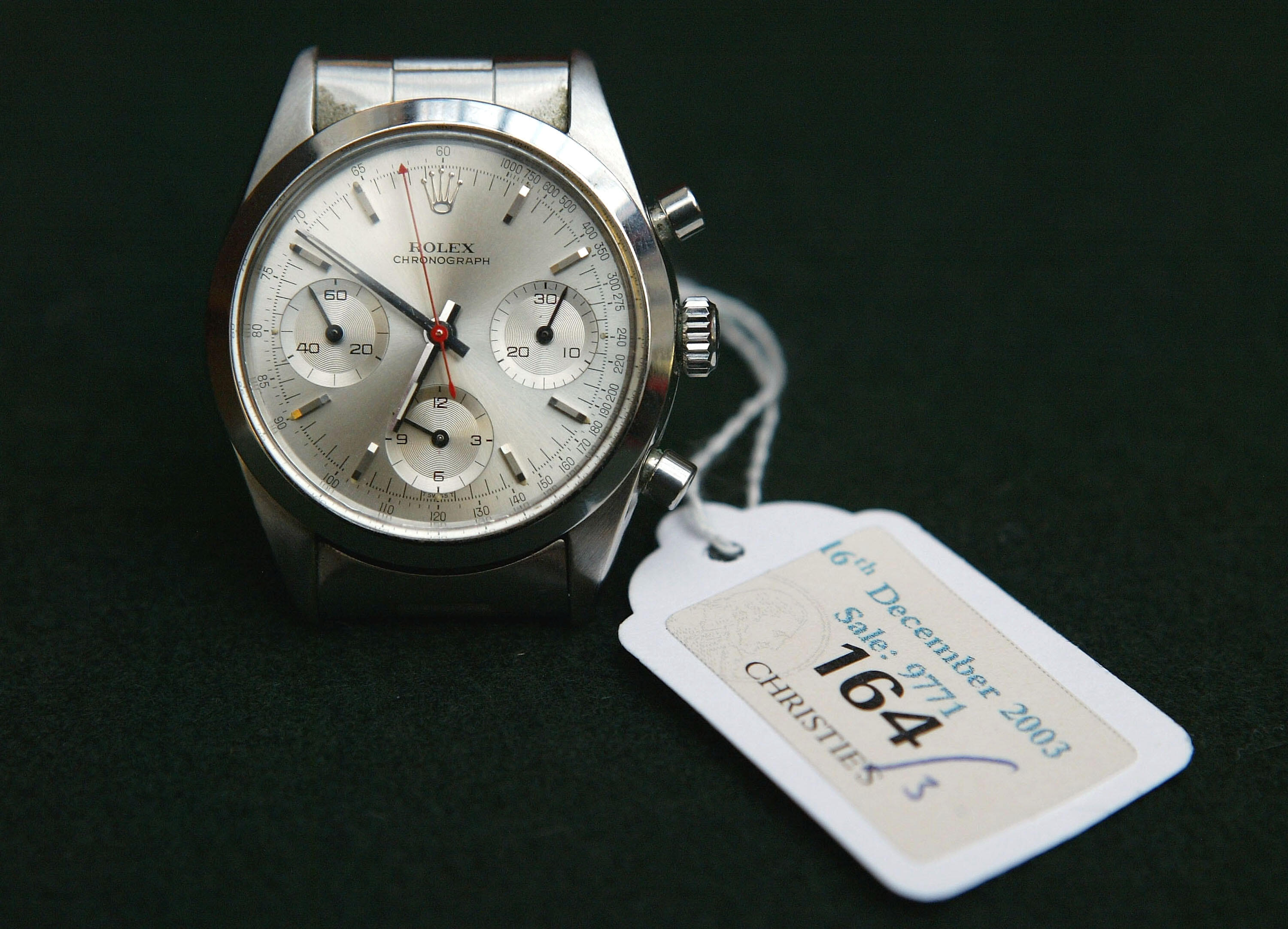 LONDON - DECEMBER 16:  The Rolex wristwatch worn by George Lazenby during the film 