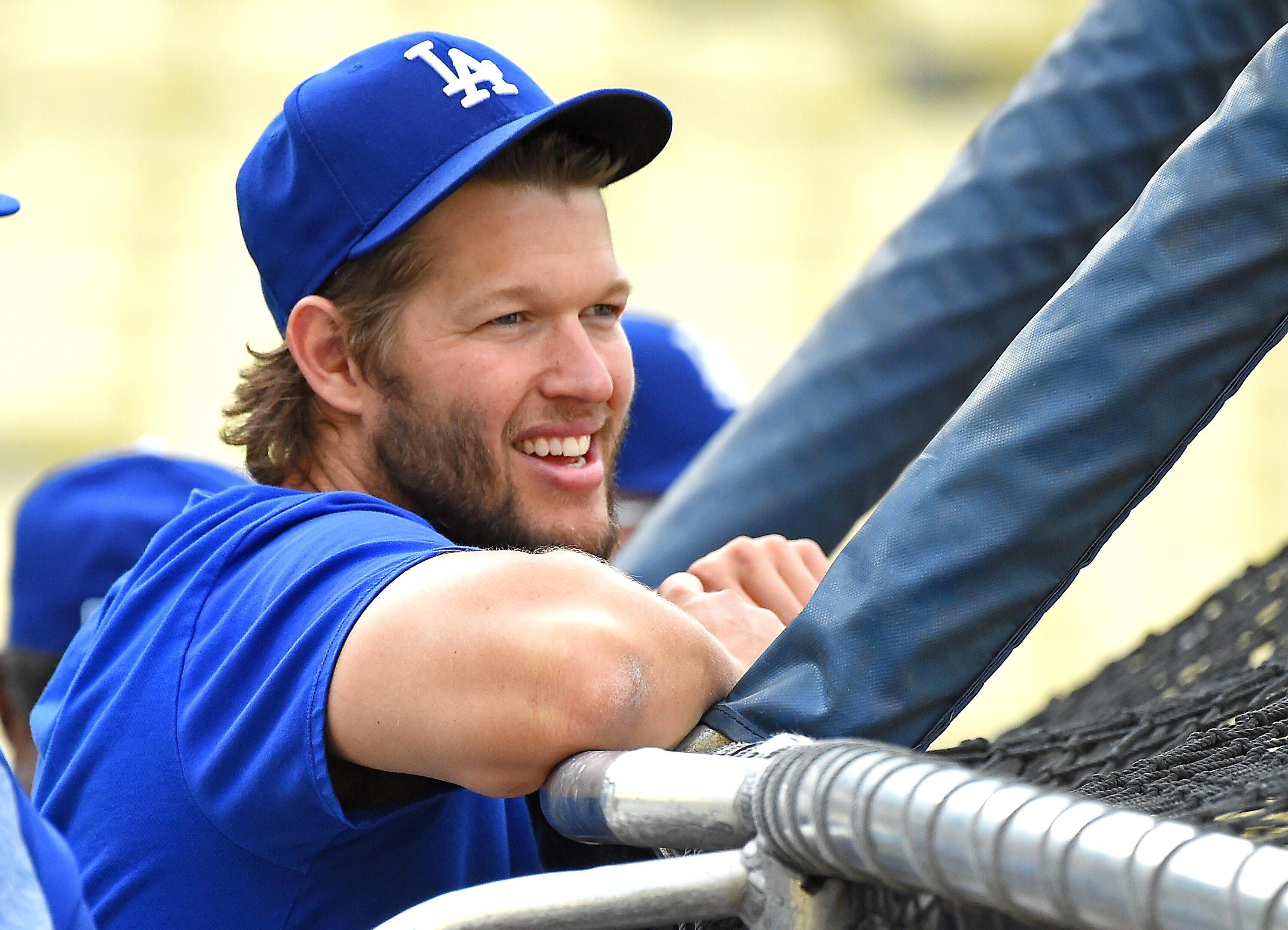 LOS ANGELES, CA - APRIL 18: Clayton Kershaw #22 of the Los Angeles Dodgers watches batting practice before the game against the against the Colorado Rockies at Dodger Stadium on April 18, 2017 in Los Angeles, California. (Photo by Jayne Kamin-Oncea/Getty 