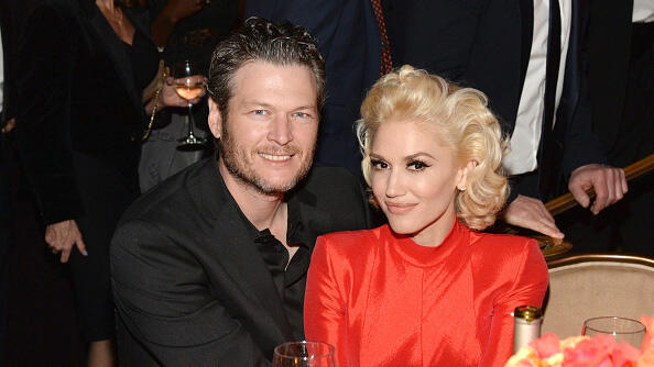 BEVERLY HILLS, CA - FEBRUARY 14:  Recording artists Blake Shelton (L) and Gwen Stefani attend the 2016 Pre-GRAMMY Gala and Salute to Industry Icons honoring Irving Azoff at The Beverly Hilton Hotel on February 14, 2016 in Beverly Hills, California.  (Phot