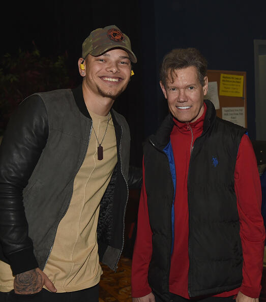 NASHVILLE, TN - FEBRUARY 07:  Singer/Songwriter Kane Brown with Singer/Songwriter Randy Travis attend rehearsais for 1 Night. 1 Place. 1 Time: A Heroes & Friends Tribute to Randy Travis on February 7, 2017 at SoundVheck in Nashville, Tennessee.  (Photo by Rick Diamond/Getty Images for Randy Travis Tribute)